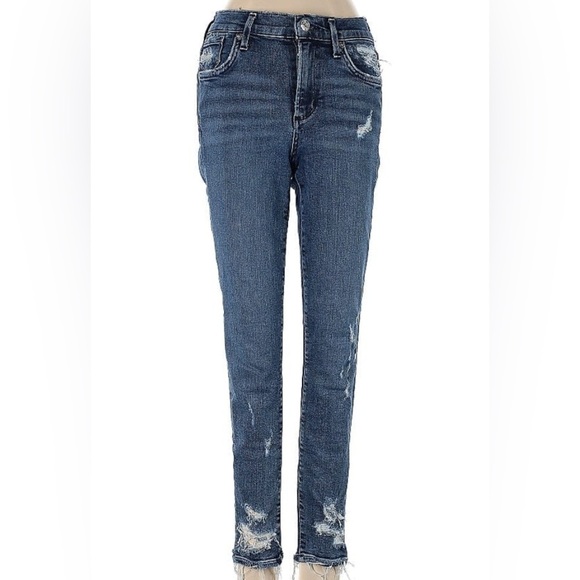 Agolde thrashed jeans 90’s blue size 24 preppy - Picture 1 of 4